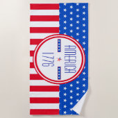 Patriottisch Amerikaans Strandlaken (Voorkant)