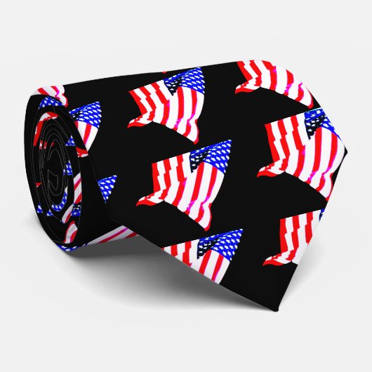 Patriottisch Amerikaans Stropdas CricketDiane (Opgerold)