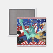 Patriottisch Amerikaans symbool Magnet Favors (Voorkant / Achterkant)
