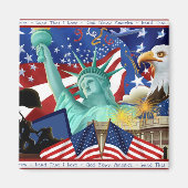 Patriottisch Amerikaans symbool Magnet Favors (Voorkant)