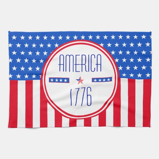 Patriottisch Amerikaans Theedoek (Horizontaal)