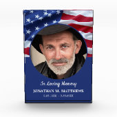 Patriottisch Amerikaans Veteraan Memorial Fotoblokken (Voorkant)