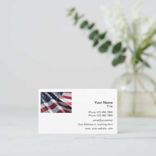 Patriottisch Amerikaans Visitekaartje (Staand voorkant)