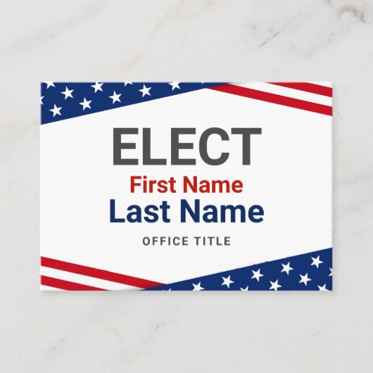 Patriottisch Amerikaans Visitekaartje voor verkiez (Voorkant)