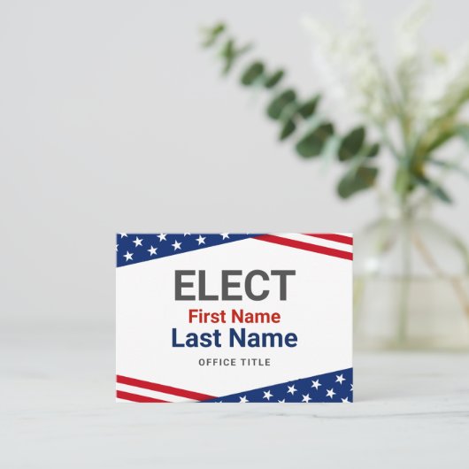 Patriottisch Amerikaans Visitekaartje voor verkiez (Staand voorkant)