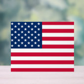 Patriottisch Amerikaans Vlag Acryl Teken Bord (Neutraal)