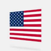 Patriottisch Amerikaans Vlag Acryl Teken Bord (Hoek)