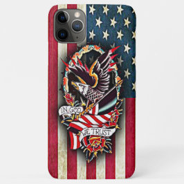 Patriottisch Amerikaans Vlag Bald Eagle Tattoo Case-Mate iPhone Case