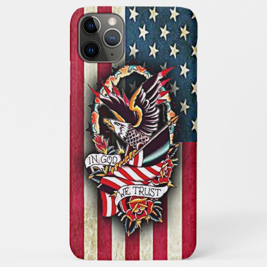  Patriottisch Amerikaans Vlag Bald Eagle Tattoo Case-Mate iPhone Case (Achterkant)