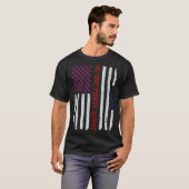 Patriottisch Amerikaans Vlag CHD Awareness T-Shirt (Voorkant volledig)