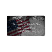 Patriottisch Amerikaans Vlag en Stars Adres