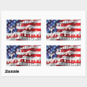 Patriottisch Amerikaans Vlag God zegene Amerika Rechthoekige Sticker (Vel)