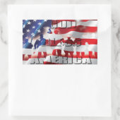 Patriottisch Amerikaans Vlag God zegene Amerika Rechthoekige Sticker (Tas)