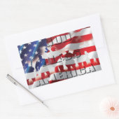 Patriottisch Amerikaans Vlag God zegene Amerika Rechthoekige Sticker (Envelop)