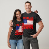 Patriottisch Amerikaans Vlag God zegene Amerika T-shirt (Unisex)