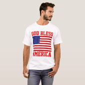 Patriottisch Amerikaans Vlag God zegene Amerika T-shirt (Voorkant volledig)