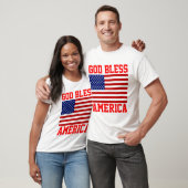 Patriottisch Amerikaans Vlag God zegene Amerika T-shirt (Unisex)