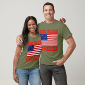 Patriottisch Amerikaans Vlag God zegene Amerika T-shirt (Unisex)