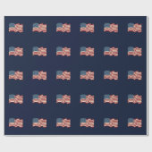 Patriottisch Amerikaans Vlag Holiday Wrapping Pape Cadeaupapier (Vlak)
