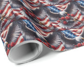 Patriottisch Amerikaans Vlag Inpakpapier (Rol Hoek)