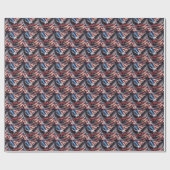 Patriottisch Amerikaans Vlag Inpakpapier (Vlak)