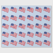 Patriottisch Amerikaans Vlag Inpakpapier (Vlak)