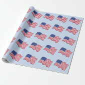 Patriottisch Amerikaans Vlag Inpakpapier (Uitgerold)