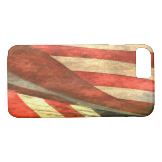 Patriottisch Amerikaans Vlag iPhone 7 Hoesje (Achterkant (Horizontaal))