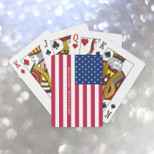 Patriottisch Amerikaans Vlag Monogrammed Poker Gam