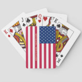 Patriottisch Amerikaans Vlag Monogrammed Poker Gam Pokerkaarten (Achterkant)