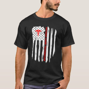 Patriottisch Amerikaans Vlag Patiëntenzorg Technic T-shirt