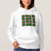 Patriottisch Amerikaans Vlag Patroon op Groen Hoodie (Voorkant)