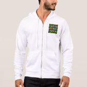 Patriottisch Amerikaans Vlag Patroon op Groen Hoodie (Voorkant)