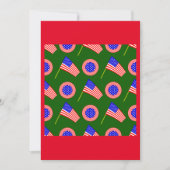 Patriottisch Amerikaans Vlag Patroon op Groen Kaart (Voorkant)