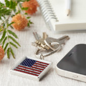 Patriottisch Amerikaans Vlag van de Verenigde Stat Sleutelhanger (Zijkant)