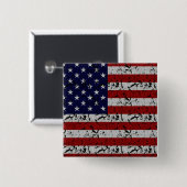 Patriottisch Amerikaans Vlag van de Verenigde Stat Vierkante Button 5,1 Cm (Voorkant /achterkant)