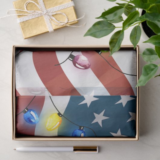 Patriottisch Amerikaans Vlag Weefselpapier Tissuepapier (Geschenk)