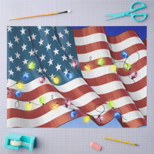 Patriottisch Amerikaans Vlag Weefselpapier Tissuepapier (Craft)