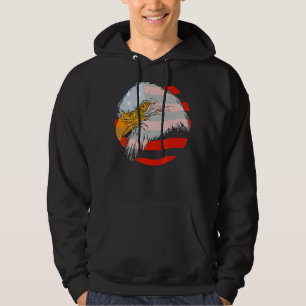 Patriottisch Amerikaans vlaggedrukt op een witte r Hoodie