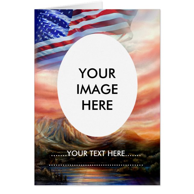 Patriottisch Amerikaans vlaggegebied hoog (Voorkant)