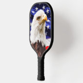 Patriottisch Amerikaans vlaggen-eagle-monogram Pickleball Paddle (Links)