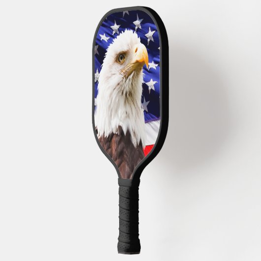 Patriottisch Amerikaans vlaggen-eagle-monogram Pickleball Paddle (Links)