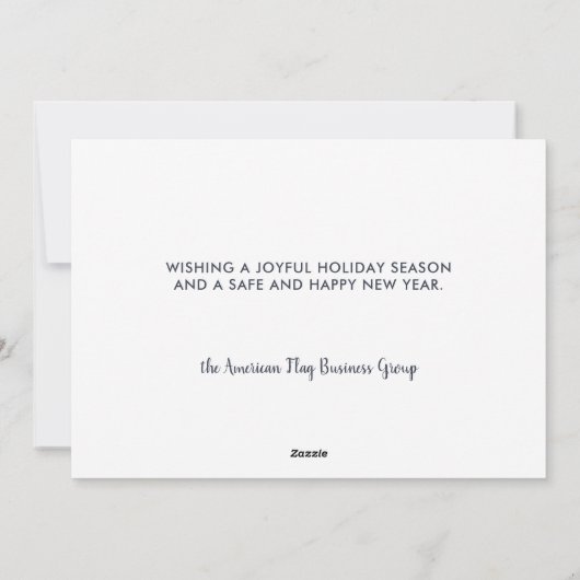  Patriottisch Amerikaans Vlaggenbedrijf Feestdagenkaart (Achterkant)