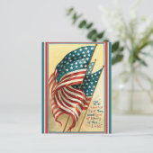  Patriottisch Amerikaans Vlaggenland Vrijheid Feestdagenkaart (Staand voorkant)
