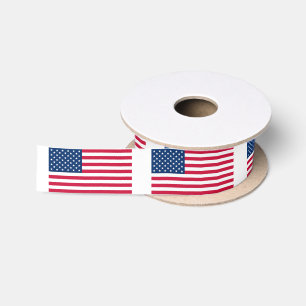 Patriottisch Amerikaans Vlaggenlint Satijnen Lint