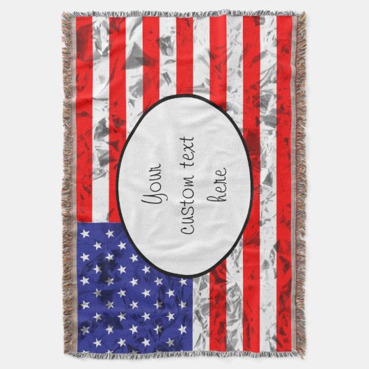 Patriottisch Amerikaans vlaggenontwerp Deken (Voorkant Verticaal)