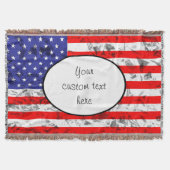 Patriottisch Amerikaans vlaggenontwerp Deken (Voorkant)