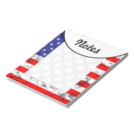 Patriottisch Amerikaans vlaggenontwerp Notitieblok (Linkerzijde)