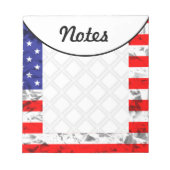 Patriottisch Amerikaans vlaggenontwerp Notitieblok (Voorkant)