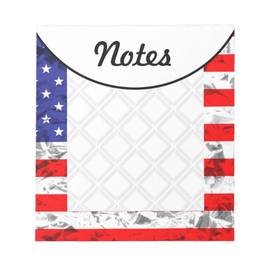Patriottisch Amerikaans vlaggenontwerp Notitieblok (Voorkant)